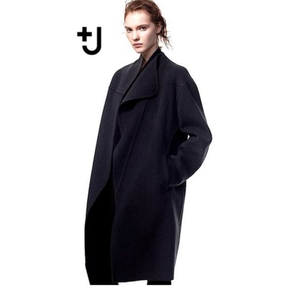 Jil Sander Jackets & Blazers - Jill Sander + Uniqlo Cashmere Blend Collarless Coat SIZE XS Blue